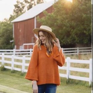 Ellison Orange Sweater Sz S